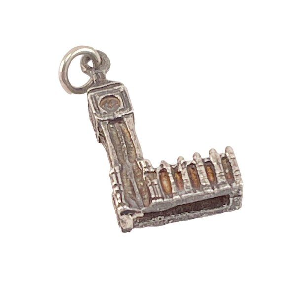 Vintage Big Ben London Charm Pendant Sterling Silver Ideal For Travel Lovers and - Picture 2 of 6